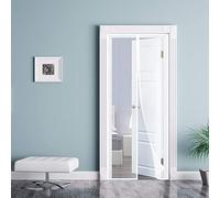 GUOGAI Magnetic Fly Screen Door 80x195cm Fly Insect Screen Install Without Drilling No Bugs Fits Door Size Up To Mesh Curtain for Sliding Glass Door Patio Door, White A