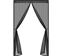GUOGAI Magnetic Screen Door 100x205cm(39x81inch) Mesh Curtain Fits Shut Automatically Easy to Install Fits Door Size Up To Mesh Curtain for French Doors Patio Door, Black