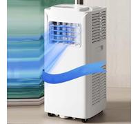 GUOGAI Portable Air Conditioner 1HP 2000W Cool Only Unit with Remote Touchscreen Controls 24H Timer Digital Display, Dehumidifier 2-Speed Fan for Bedroom Office Living