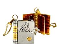 GUOGAOzz Personalization To My Granddaughter Book Necklace, Openable Multi Layer Book Jewelry with 6 Pages, Heart Locket Pendant Necklace for Women (Mixed)