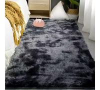 GUOGHUI Tie Dyed Shag 180 x 270 cm Ultra Soft Rugs Indoor Modern Home for Kids Girls and Boys, Nursery Room, Dark Grey