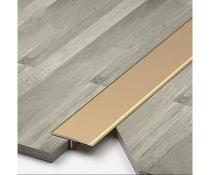 GUOGLZ Aluminum T Molding Floor Transition Strip, 3Pcs, 2.9ft Long, Gold, 1cm x 270cm (3 * 90cm)