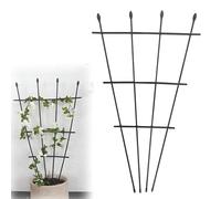 GUOGLZ Plant Supports For Garden, 90cm 120cm High Metal Fan Trellis For Climbing Plants In Pots Indoor, Outdoor Decorative Plant Support Rust-proof And Easy To Assemble(120cm/7.2in)