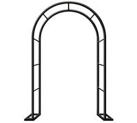 GUOGLZ Rose Arch Pergola, Wide 80cm 120cm 140cm 180cm 200cm 240cm 280cm 300cm 350cm, Metal Arbour Trellis Archway For Climbing Plants, Wedding Flower Arches(Black,80cm*200cm)