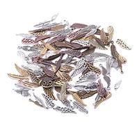 Guoguonb 100 Pieces Retro Punk Jewellery Antique Angel Wings Pendant Feather Angel Fairy Charm Pendant for Jewellery Craft Bracelet Necklace Earrings Handmade Accessories DIY Decorations, Mix