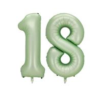 Guoguonb 40 Inch Number 18th Birthday Decoration Giant Inflatable Helium Foil Balloon Number 18 Balloons Personalised Design Balloon for Memorial Day Birthday Decoration (Watermelon Green)