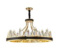 GUOGUOSM Modern Crystal Chandelier, Luxury Round Crystal Chandeliers Pendant Lights For Dining Room, Kitchen Island, Living Room，19.7 Inch Diameter