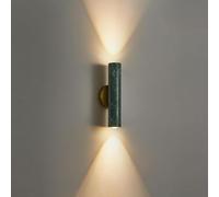 GUOGUOSM Nordic Minimalist Style Natural Marble Wall Light, Hard Wire Connection Indoor Wall Sconce, 12.6in Cylindrical Stone Wall Lamp, Corridor Living Room Stair Decorative Lighting Fixtures