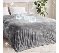 Guohaoi Cooling Throw Blanket for Hot Sleepers, King Size 90''×108'' Lightweight Breathable Summer Bed Blanket for Couch, Arc-Chill Q-Max >0.5 Cool Fiber,Lightweight Tie Dye Blanket Grey