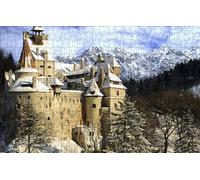GUOHLOZ 1000 Piece Jigsaw Puzzles for Adults | Jigsaws 1000 Pieces for Adults | Jigsaw Puzzle Presents for Women | Adult Jigsaw,City,Romania,Bran Castle Transylvania,75x50cm