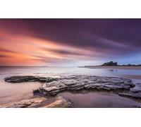 GUOHLOZ 1500 Piece Jigsaw Puzzles for Adults & Kids Age 10 Years Up, Beach, England, Northumberland County, Bamborough Castle, 87x57cm