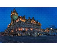 GUOHLOZ Collection Puzzle for Children and Adults-1000 Pieces,Building,Scotland,Edinburgh,Balmoral Hotel,75x50cm