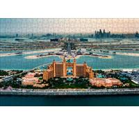 GUOHLOZ Jigsaw Puzzles 1000 Pieces for Adults jigsaw puzzles for adults 1000 Piece Puzzle Educational Beach,Dubai,Atlantis The Palm,Palm Jumeirah,75x50cm