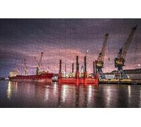 GUOHLOZ Jigsaw Puzzles for Adults 1000 Piece Jigsaws 1000 Pieces for Adults Gifts City,Port,Sunderland,75x50cm