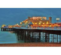 GUOHLOZ Personalised Photo Jigsaw Puzzle Custom Wooden Puzzles from Photos Pictures 1000 Pieces for Adults, Beach, England, Pier, Brighton, 75x50cm