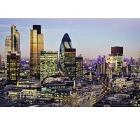 GUOHLOZ Puzzle from Photo Custom Jigsaw Puzzle Unique Birthday Present Suitable for Children Family and Friends Personalized Puzzle-1000piece-Wooden City,London,Canary Wharf,75x50cm