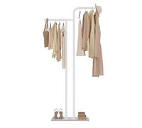 GUOHNHE Coat Hanger Stand, Modern Garment Rack with Rock Slab Base, Heavy-duty Metal Clothes Tree for Boutiques, Hallway, Entryway, 180 cm High, White, GYJ201W