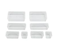 GUOHOQIX Clear Plastic Storage Box Set for Organizing, for Home and Travel, Larger Capacity, Durable Material, Easy to Clean, Stackable Design, Keep Items Visible and Accessible