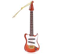 GUOHOQIX Electric Guitar Model, Lifelike Simulation, Coffee Color, Resin Material, for Decor, Gift for Musicians, for Music Lovers, Easy Hanging, Durable Ornament