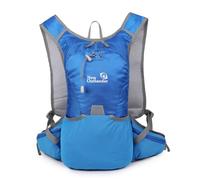 GUOHOQIX Hiking Necessities 12L Backpacking Backpack Water Resistant for Running & Camping Chest Strap Adjustable Reflective Design Lightweight (Blue)