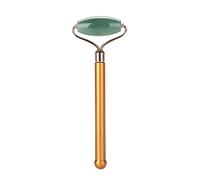 GUOHOQIX Jade Roller for Gua Sha, Jade Facial Massage Tool, Eco-Friendly Skincare, Oval Massage, Smooth Handle, Promote Blood Circulation, Anti-Aging, Reduce Wrinkles (Green Aventurine)