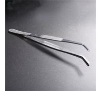 GUOHUIZHANG 10 Pieces/Pack Elbow Stainless Steel Sweezers with Tooth Laboratory Clip(30cm)