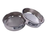 GUOHUIZHANG 1pcs Lab 12-200 Mesh Stainless Steel Standard Test Sieve Dia 20cm Sampling Flour Sieve with Double-Layer Punching Frame(100 mesh(0.15mm))