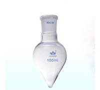 GUOHUIZHANG High Borosilicate Glass Laboratory Glass Jar, 50ml-2000ml, Standard Grinding #19#24#29, Thick Mouth, V-Shaped Bottom, 1pc(100ml celiber19)