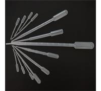 GUOHUIZHANG Laboratory Pipette 1ml/1ml/1ml/2ml/3ml/5ml/10ml, Disposable Plastic Graduated Container, Liquid Dropper, Straw Equipment(1ml 200pcs)