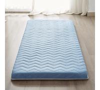 GUOIOOI Japanese Floor Futon Mattress latex mattress,Folding Tatami Mat Sleeping Pad,Boys Girls Dormitory Thicken Mattress, Roll Up Floor Bed for Guest(Blue,70x170cm/28x67inch)