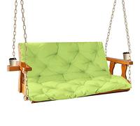 GUOIOOI Replacement Cushions for Swing, Bench Cushion with Backrest, 2-3 Seater Thicken Waterproof Porch Swing Cushions for Outdoor Furniture (Color : Green, Size : 40x40x4inch)