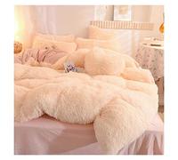 GUOJM Duvet Cover Set Duvet Cover Set Four-Piece Set Autumn and Winter Coral Fleece Bed Sheet Thick Warm Bedding Bring Excellent Sleep Comforter Cover (Color : 2, Size : 78.74inch bed Flat
