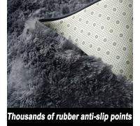 GUOJUN Rugs Living Room 300 x 440 cm Non Shedding, Easy to Clean Living Room Large Rugs for Bedroom, Dark Grey