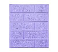 GUOKMN 3D Wall Panels Self Adhesive Brick Wallpaper 38×35cm DIY Wall Stickers Waterproof PE Foam Panel Wall Tiles for Bedroom Kitchen Living Room Bathroom Home Decor 20PCS Purple