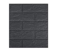 GUOKMN 3D Wall Panels Self Adhesive Brick Wallpaper 38×35cm DIY Wall Stickers Waterproof PE Foam Panel Wall Tiles for Bedroom Kitchen Living Room Bathroom Home Decor 30PCS DarkGrey