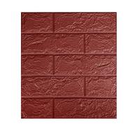 GUOKMN 3D Wall Panels Self Adhesive Brick Wallpaper 38×35cm DIY Wall Stickers Waterproof PE Foam Panel Wall Tiles for Bedroom Kitchen Living Room Bathroom Home Decor 30PCS Red