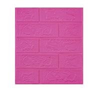 GUOKMN 3D Wall Panels Self Adhesive Brick Wallpaper 38×35cm DIY Wall Stickers Waterproof PE Foam Panel Wall Tiles for Bedroom Kitchen Living Room Bathroom Home Decor 20PCS Rose