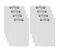 GUOKOFF A4 Clipboards, 8PCS Clipboard Folder, Plastic Clipboard with Hanging Hole and Metal Clip, A4 Plastic Writing Pad Clipboards for Office, Classroom, Business (Grey)