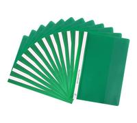 GUOKOFF A4 Project Folder (Green, Pack of 12) Plastic Report Files 2 Prong, A4 Report Project Document File Folders, Presentation Project Folder for Office School