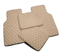 GUOLEIOO Car Floor Mats for Toyota Alphard 2011-2014 Leather Full Coverage Pads Carpets Protection Car Mat Non-Slip All Weather Floor Liners,F/Beige