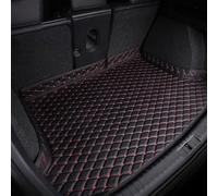 GUOLEIOO Car Leather Boot Mats for Hyundai Kona SX2 EV Electric 2024 2025 All-Weather Boot Liner, Waterproof, Non-Slip, Cargo Carpet Protective Mat,Black+Red