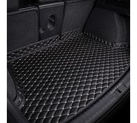GUOLEIOO Car Leather Boot Mats for Hyundai Kona SX2 EV Electric 2024 2025 All-Weather Boot Liner, Waterproof, Non-Slip, Cargo Carpet Protective Mat,Black+White