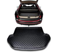 GUOLEIOO Car Leather Boot Mats for Mazda CX-5 2017-2024 All-Weather Boot Liner, Waterproof, Non-Slip, Cargo Carpet Protective Mat,Black