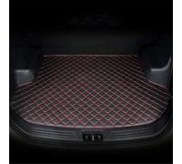 GUOLEIOO Car Leather Boot Mats for VW Taigo/Taigo R-Line SUV All-Weather Boot Liner, Waterproof, Non-Slip, Cargo Carpet Protective Mat,Black~Red