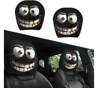 GUOLEIOO Cartoon Car Headrest Covers Cute Funny,for Audi A1 A3 A4 A5 A6 A7 A8 A4L A6L Q2 Q3 Q5 Q7 Car Headrest Covers,Car Seat Head Rest Protector for Auto Front Seat Rest Decoration,D-1Pair