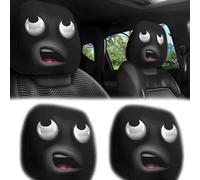 GUOLEIOO Cartoon Car Headrest Covers Cute Funny,for Audi A1 GB Sportback 5-Door Car Headrest Covers,Car Seat Head Rest Protector for Auto Front Seat Rest Decoration,G-1Pair