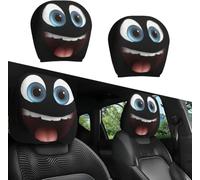 GUOLEIOO Cartoon Car Headrest Covers Cute Funny,for Infiniti Q60 2-door coupe Car Headrest Covers,Car Seat Head Rest Protector for Auto Front Seat Rest Decoration,C-1Pair