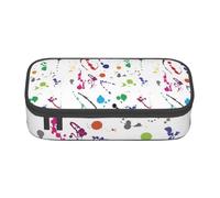 GUOLGP Abstract Paint Splashes Print Stylish Large Capacity Pencil Case Spacious Study Pen Pouch School Supplies Travel