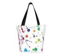 GUOLGP Abstract Paint Splashes Print Summer Shoulder Bag Travel Tote Beach Outings Daily Commutes Women Men Accessory