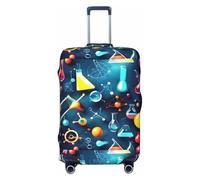 GUOLGP Abstract Science Chemistry Print Universal Suitcase Cover Elastic Washable Travel Luggage Cover with Double Sided